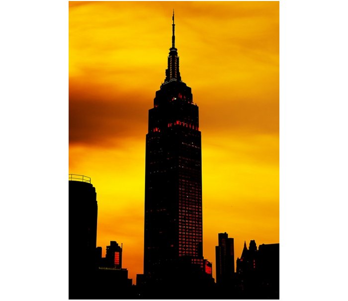 New York City Skyline Silhouette Sunset